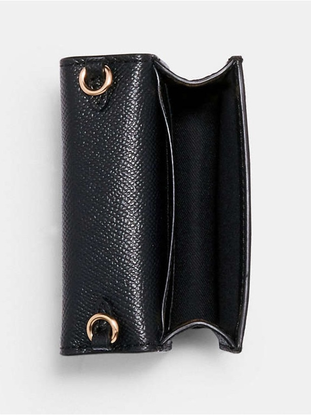 COACH Black Mini Wallet On A Chain - Picture 4 of 13